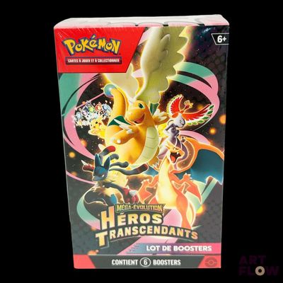 a box of pokemon hero ' s transcends with the box open