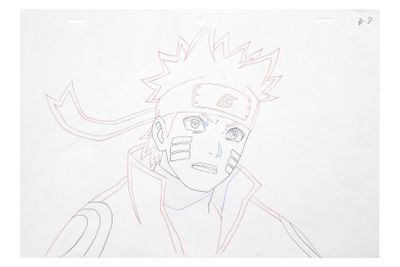 drawing of a man with a hat on his head