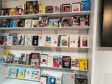 a lot of books on the shelves in the store