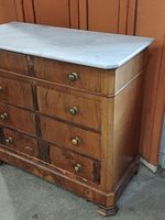 Commode en bois de placage, à pans coupés, quatre tiroirs en… (photo 6)