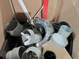 a cardboard box with a bunch of items inside of it