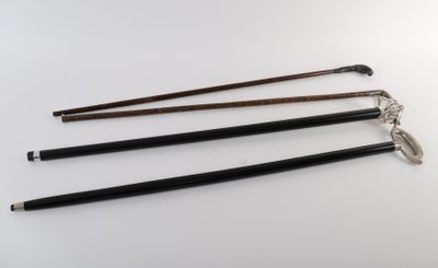 ENSEMBLE DE QUATRE CANNES, ÉPOQUE XXème