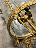 Lanterne de hall cylindrique Napoléon III en bronze doré et … (photo 2)