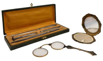 a box with a pair of glasses and a pair of glasses in it