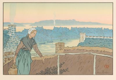 Henri Rivière (1864-1951) Loguivy le soir.