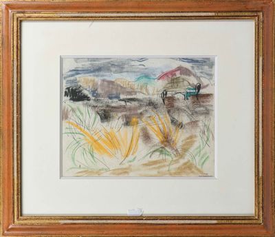 Willy EISENCHITZ (1889-1974) Les herbes jaunes Pastel sur pa…