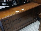 an image of a wooden desk in a store