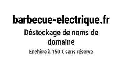 Nom de domaine barbecue-electrique.