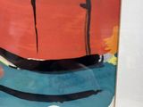 a picture of a painting of a boat in the water