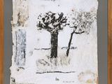 an image of a picture of a painting of a tree in a frame