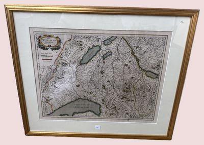 2 Cartes Dactylographiques sur la Géographie 58 x 45