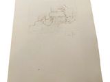 an old drawing of a horse drawn on a piece of paper