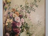 une peinture de fleurs dans un vase sur une table
