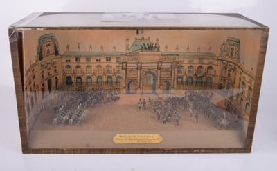 une boîte sur laquelle figure l'image d'un bâtiment