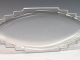 a clear glass plate with a design on it