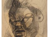 l'image d'un dessin d'un visage d'homme avec des lunettes