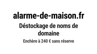 Nom de domaine alarme-de-maison.