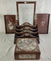 Lot de divers objets en bois et nacre (photo 2)