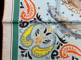 a picture of a scarf with a cheetah on it