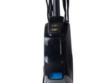 a vacuum that is sitting on a stand on a white background