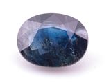 a blue sapphire stone on a white background