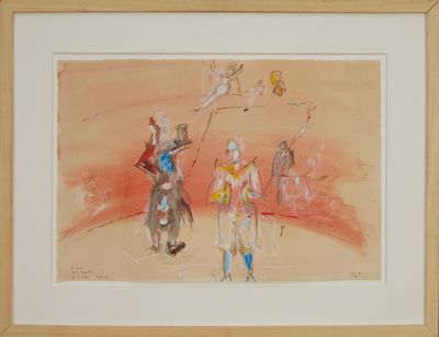 Jean Hélion (1904-1987) Les Clowns 1967 Gouache et aquarelle…
