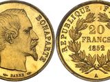 a gold coin with a portrait of a man in profile