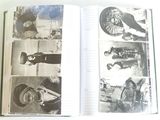 an open book with pictures of people on it