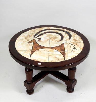 an image of a coffee table with a design on it