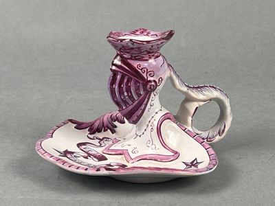 Emile GALLE (Lorraine), période Saint-Clément. Bougeoir à ma… - Photo 1