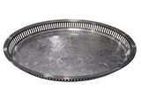 an image of a metal tray with a handle on a white background