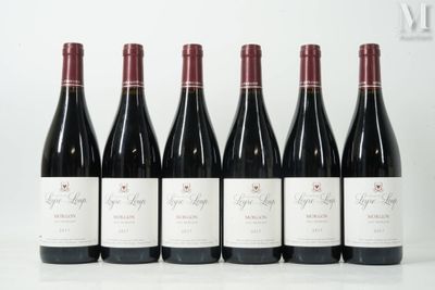 six bouteilles de vin rouge alignées