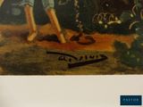 a picture of a painting of a man with a sword