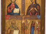 an image of a painting of three saints with a cross