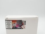 a close up of a white box with a label on it