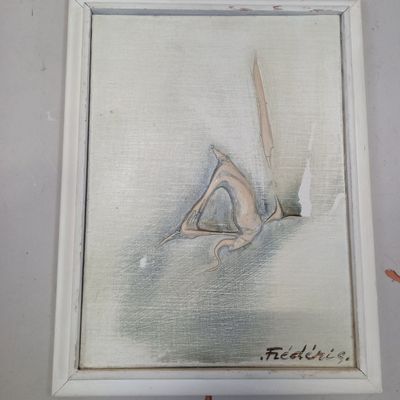 Frédéric LARRIEU (XXème siècle) , Composition abstraite "pou…