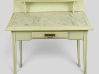 Table de toilette ou coiffeuse en bois laqué blanc ouvrant p… (photo 2)