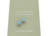 van clee & ampels certified blue topaze earrings