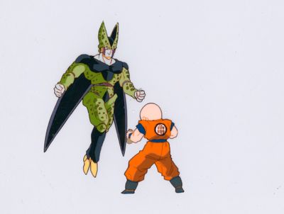 animation animation cel of gohan and vegeta from dragon ball