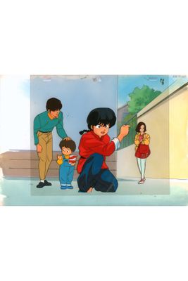 anime scene of a man and a woman and a child