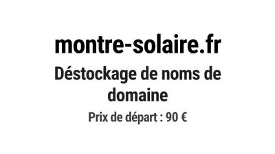 Nom de domaine montre-solaire.fr.