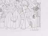 a drawing of a group of people standing together