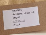 a label on a piece of brown paper that says weston