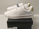 tommy hilfiger white leather low top sneakers