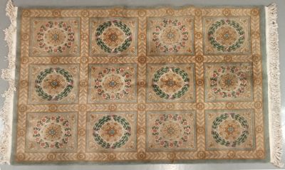 a picture of a rug with many different designs on it