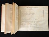 a book open on a black table with a black background
