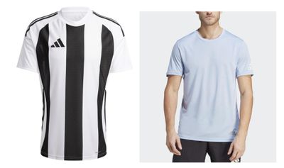 a man in a white shirt and black and white striped shirt
