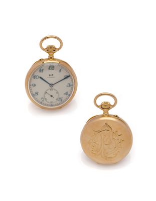 deux montres de poche en or, l'une avec un cadran en or et l'autre avec un boîtier en or