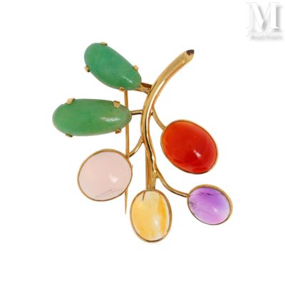 Clip de revers Clip en alliage d'or jaune 14K (585°/°°) styl…