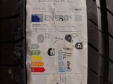 a close up of a tire with a sticker on it